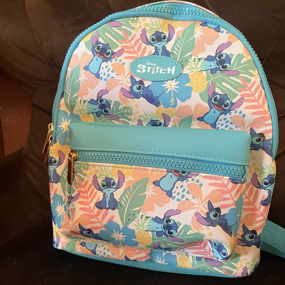 Disney Stitch mini backpack floral Lilo and NWT